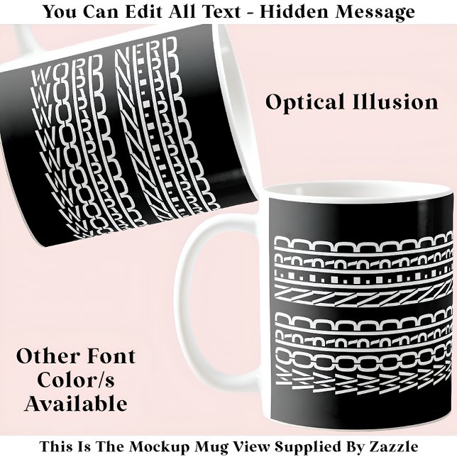 Mug Mot Nerd Message caché 126W Anniversaire drôle (Créateur téléchargé)