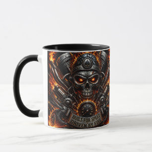 Mug Motard crâne de piston de moteur