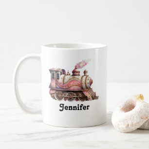 Mug Moteur de train rose Style Steampunk Vintage