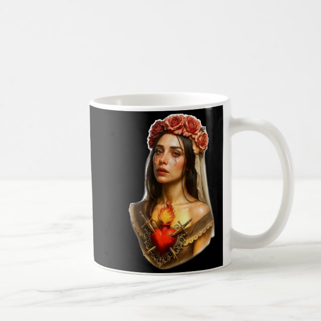 Mug Mother Mary Sacred Heart Cry  (Droite)
