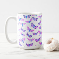 Moths Motif rose bleu pourpre