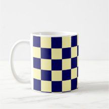 Motif à carreaux bleu marine et jaune