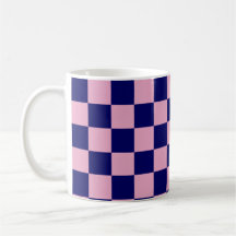 Motif à carreaux bleu marine et rose clair