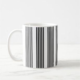 Mug Motif à cinq bandes noir et blanc
