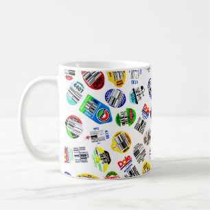 Mug Motif à code barre des légumes