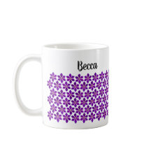 Motif à fleurs Clematis violet gras personnalisé