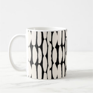 Mug Motif à points noirs blancs. shibori cercle sans s