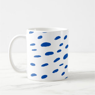 Mug Motif à pois bleu de cobalt