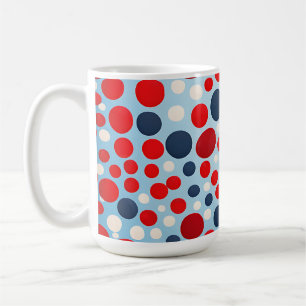 Mug Motif à pois rouge bleu