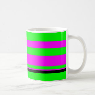 Mug Motif à rayures couleur noir rose chaud