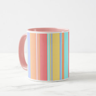 Mug Motif à rayures pastel