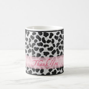 Mug Motif à taches dalmate Merci rose