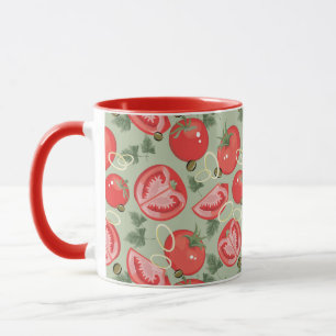 Mug Motif abstrait avec la tomate