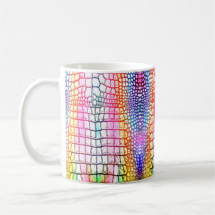 Mug Motif abstrait crocodile, motif coloré