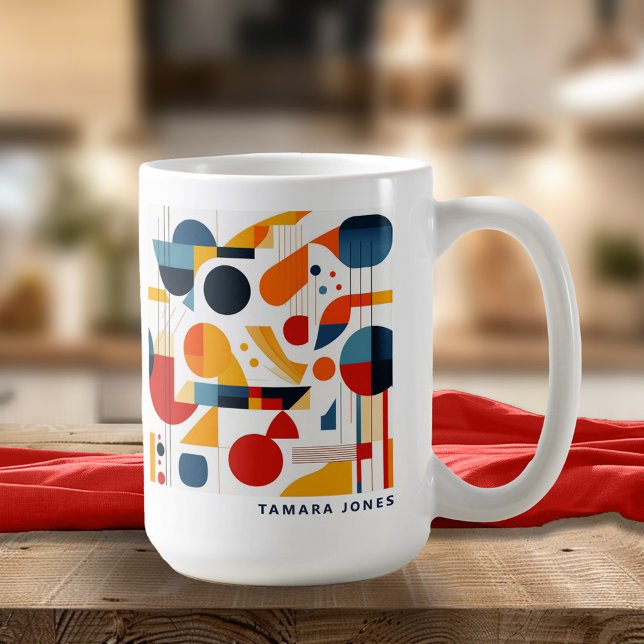 Mug Motif Abstrait géométrique Bauhaus#6 ID1068 (Créateur téléchargé)