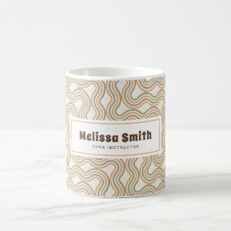 Mug Motif Abstrait Rétro Ondulé
