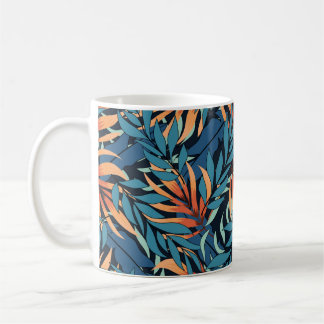 Mug motif Abstrait tropical transparent avec pastel pl