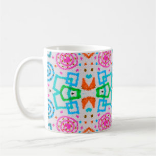 Mug Motif américain. Impression Ikat transparente. Mod