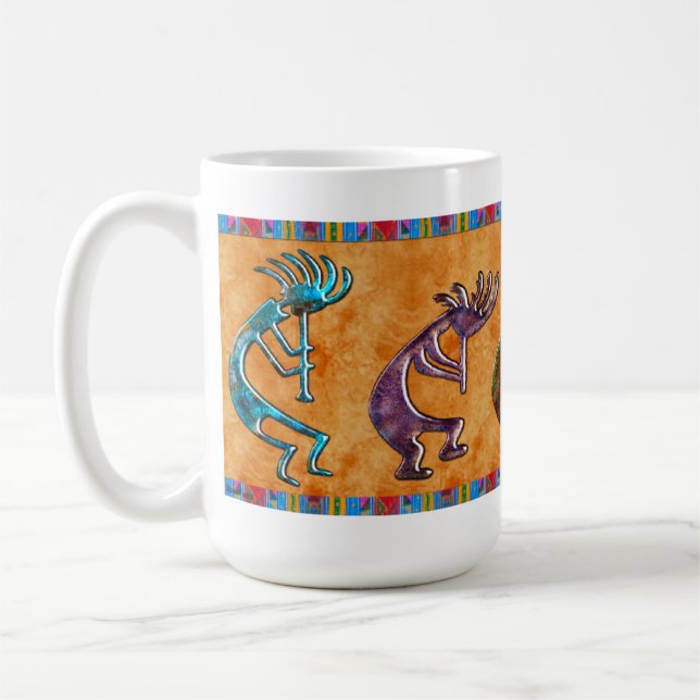 Mug Motif amérindien Kokopelli 3D Anasazi (Gauche)