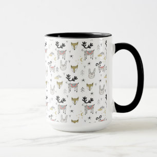 Mug Motif animal de griffonnage de région boisée