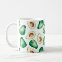 Motif Aquarelle Avocado