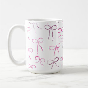 Mug Motif aquarelle de rubans et de nœuds