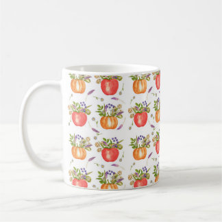Mug Motif aquarelle des compositions automnales