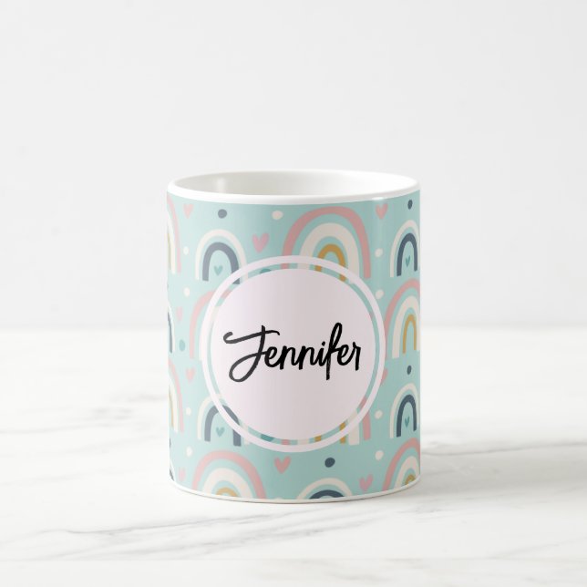 Mug Motif arc-en-ciel blanc mignon (Centre)