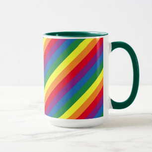 Mug Motif arc-en-ciel diagonal