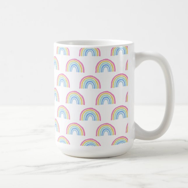 Mug Motif arc-en-ciel Pastel (Droite)