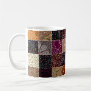 Mug Motif arrière - plan sans couture. Sera carreau sa