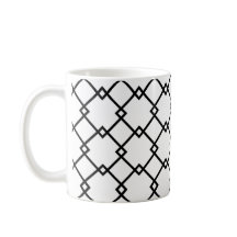 Mug Motif Art Déco noir blanc rayé rétro