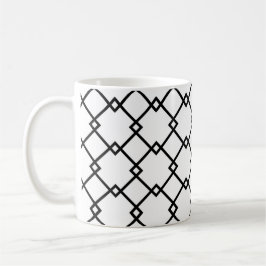 Mug Motif Art Déco noir blanc rayé rétro