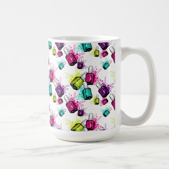 Mug Motif au néon de vernis à ongles (Droite)