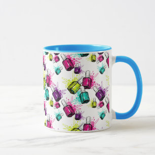 Mug Motif au néon de vernis à ongles