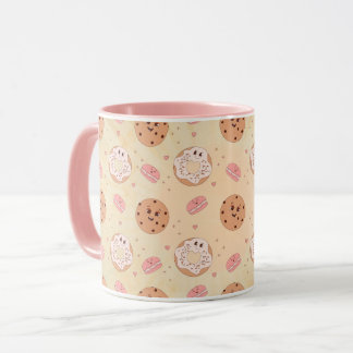 Mug Motif Beignets et Cookies Rétro