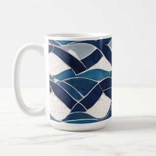 Mug Motif blanc bleu 01