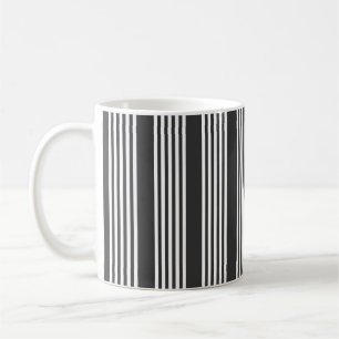 Mug Motif blanc et charbon de bois à cinq bandes