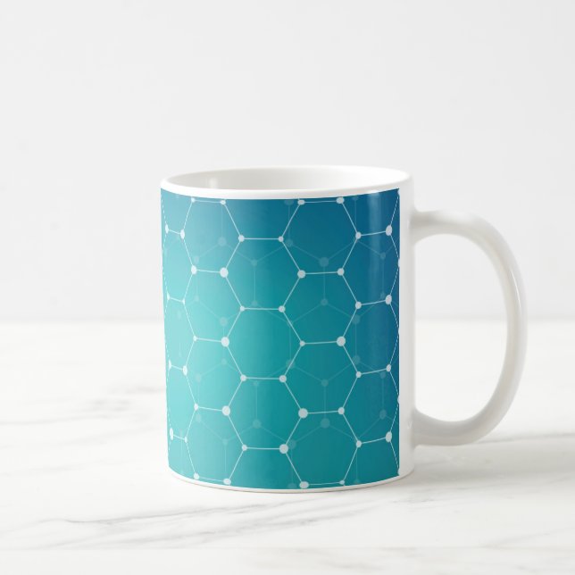 Mug Motif bleu d'ADN de Teal (Droite)