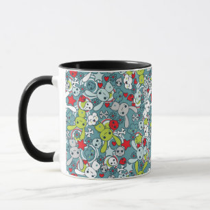 Mug motif bleu de kawaii