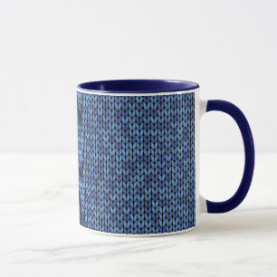 Mug Motif bleu de Knit