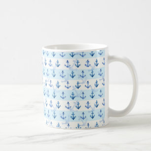 Mug Motif bleu en pastel d'Ancre