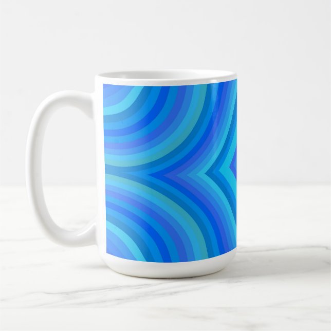 Mug Motif bleu rétro (Gauche)