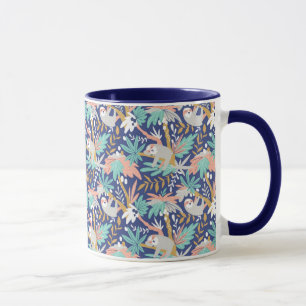 Mug Motif bleu tropical de paresse