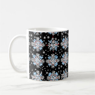 Mug Motif Blue Snowflake