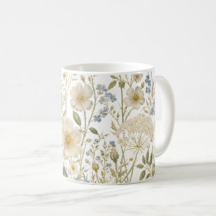 Mug Motif botanique de fleur sauvage vintage