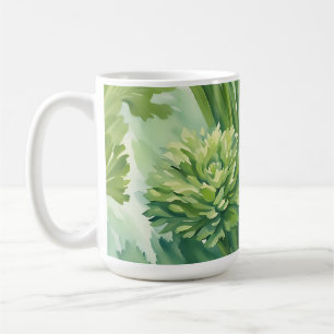 Mug Motif botanique vert de céleri luxuriant