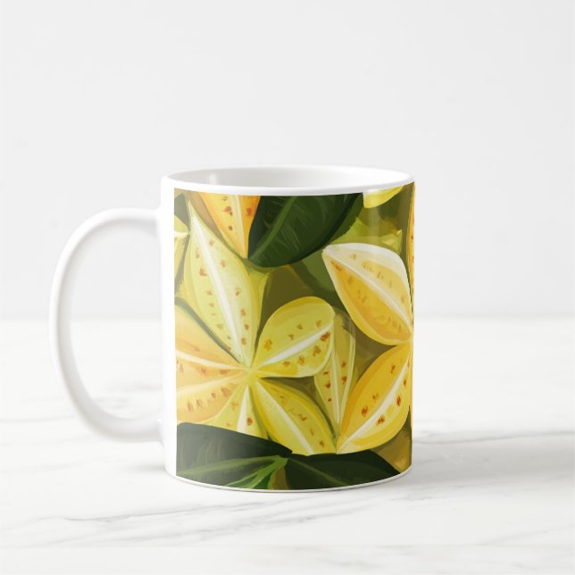 Mug Motif caramboles exotiques 🌿 pour déco tropicale (Gauche)