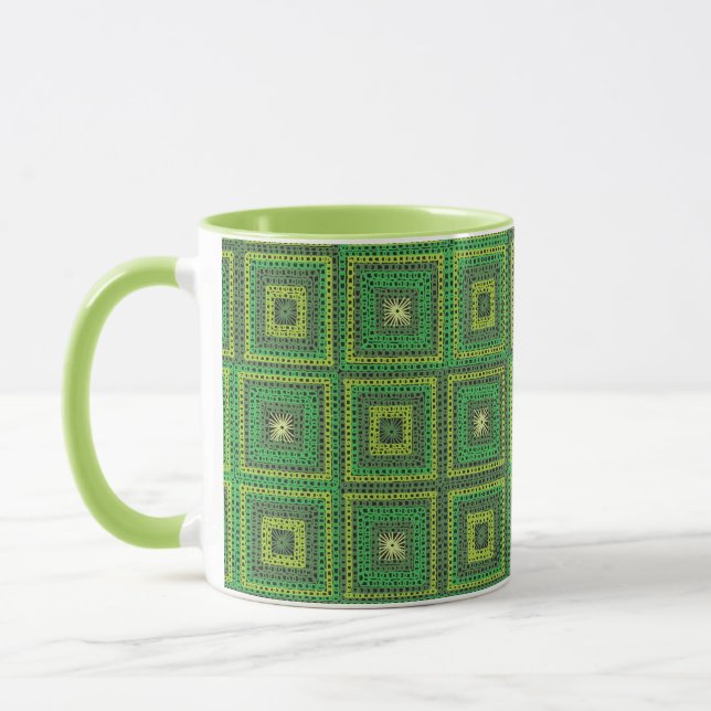 Mug Motif Carré Green Granny (Gauche)