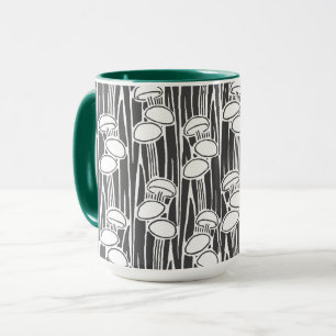Mug Motif Champignons Et Herbe